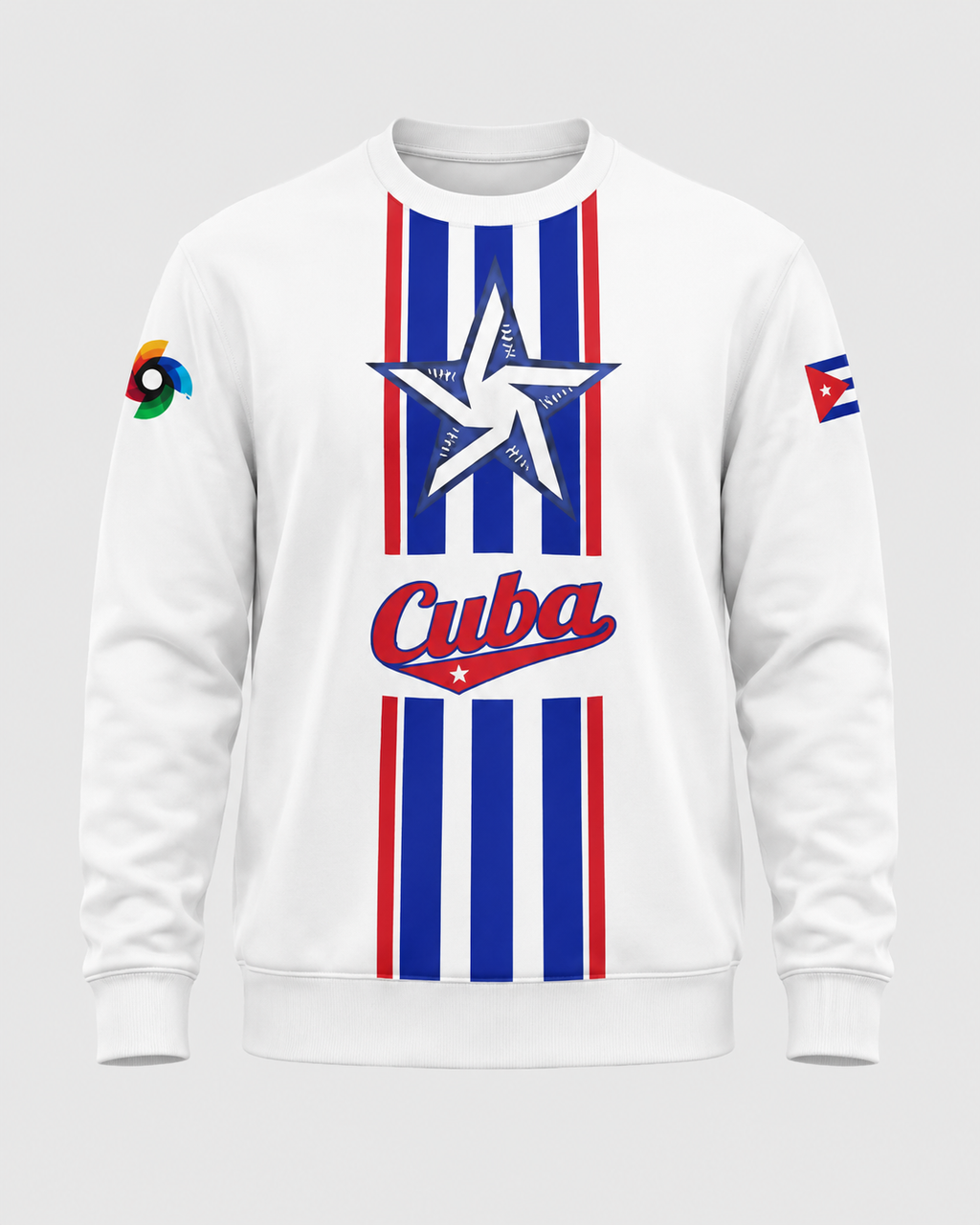 Cuba Inspired Premium Crewneck Sweatshirt – White