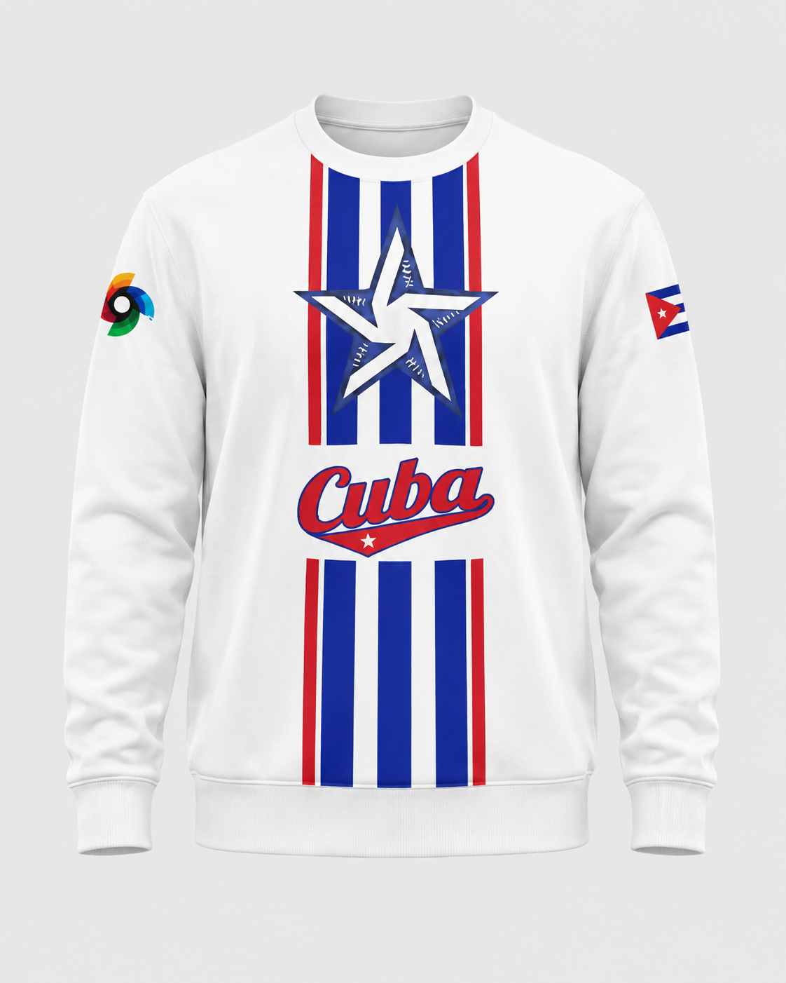 Cuba Inspired Premium Crewneck Sweatshirt – White