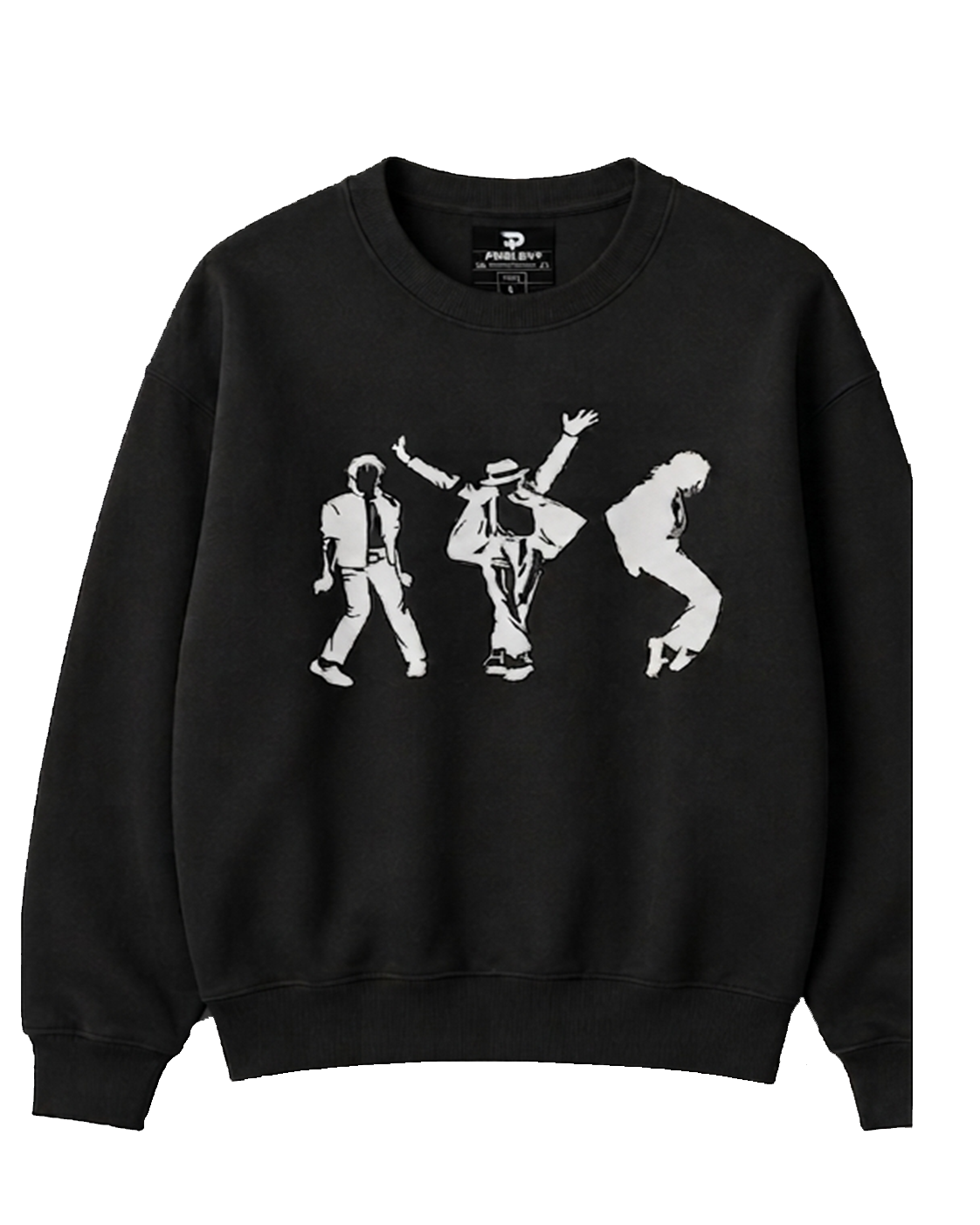 Black Iconic Dance Silhouette Crewneck Sweatshirt